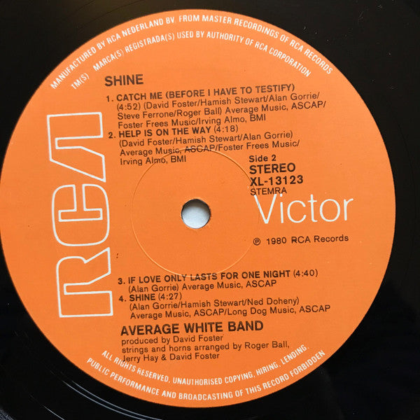 Average White Band : Shine (LP, Album)