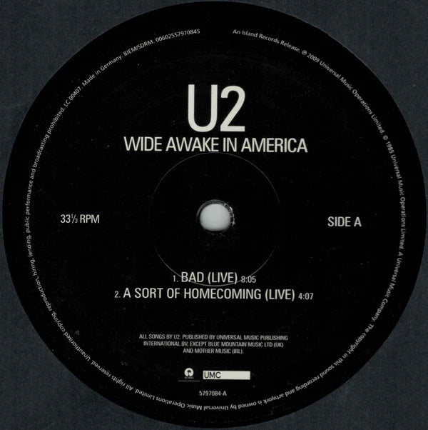 U2 - Wide Awake In America (LP) - Discords.nl