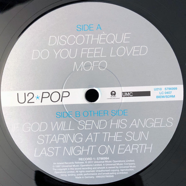 U2 : Pop (2xLP, Album, RE, RM, 180)