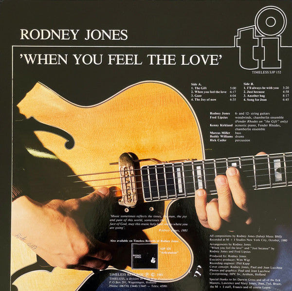 Rodney Jones : When You Feel The Love (LP, Album)
