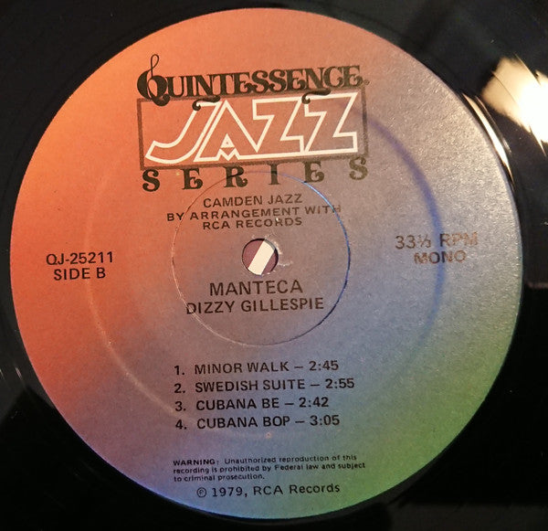 Dizzy Gillespie : Manteca (LP, Comp, Mono, RM)