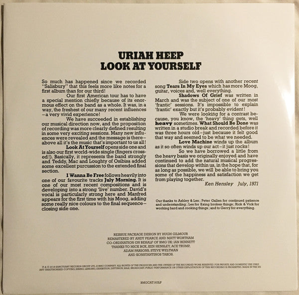 Uriah Heep : Look At Yourself (LP, Album, Ltd, RM, 180)