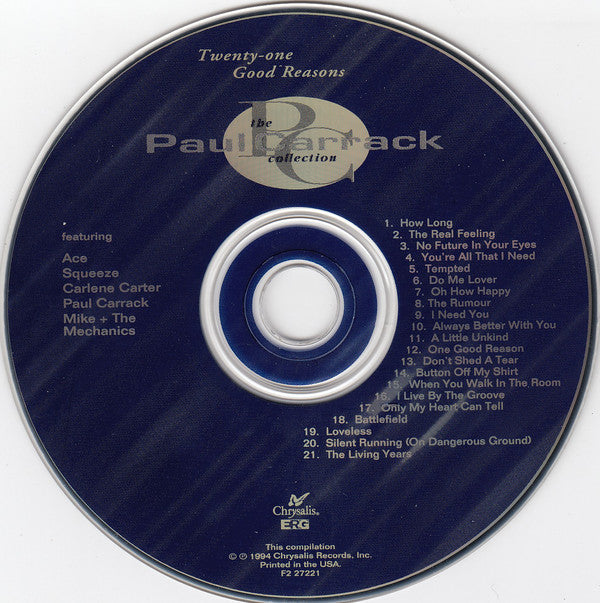 Paul Carrack : Twenty-One Good Reasons: The Paul Carrack Collection (CD, Album, Comp)