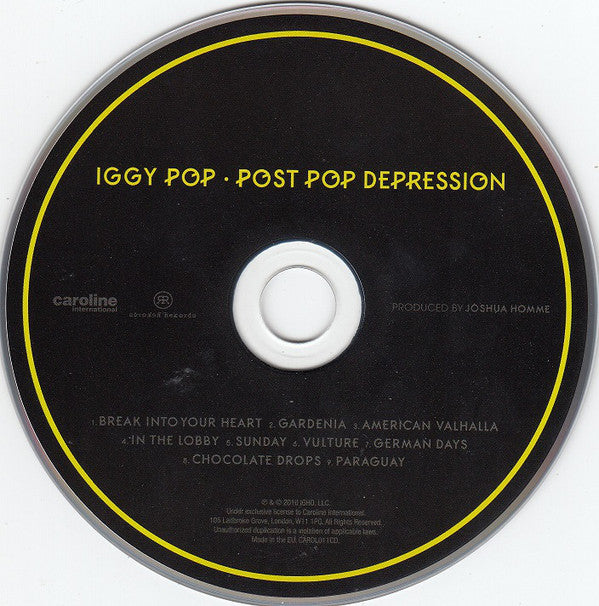 Iggy Pop : Post Pop Depression (CD, Album, Gat)