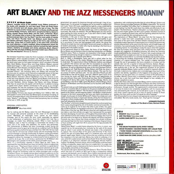 Art Blakey & The Jazz Messengers : Moanin' (LP, Album, Ltd, RE, RM, Red)