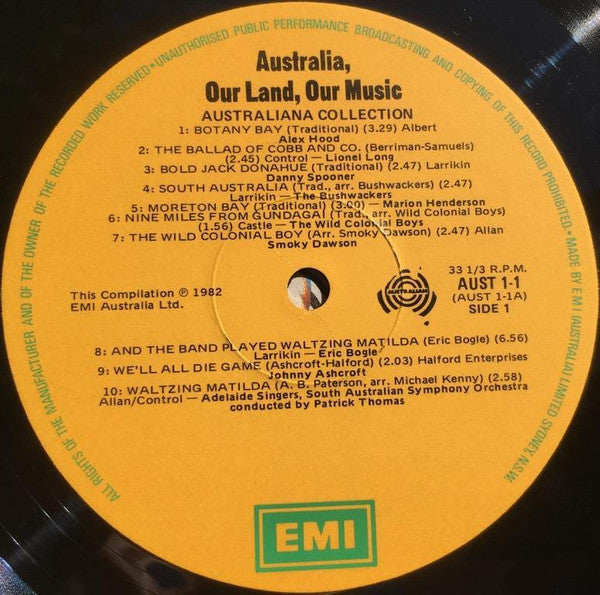 Various : Australia - Our Land Our Music (2xLP, Comp)