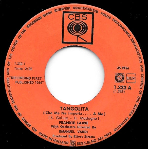 Frankie Laine : Tangolita (7", Single)