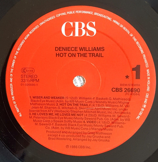 Deniece Williams : Hot On The Trail (LP, Album)