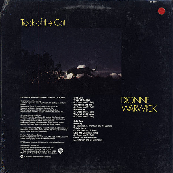 Dionne Warwick : Track Of The Cat (LP, Album)