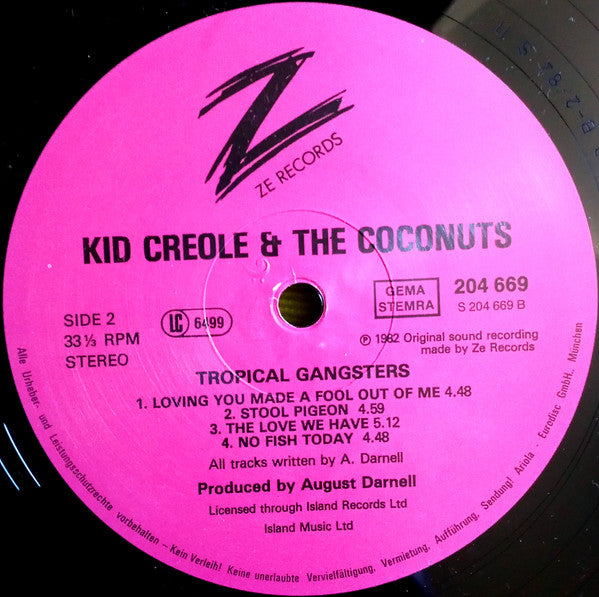 Kid Creole & The Coconuts* : Tropical Gangsters (LP, Album)