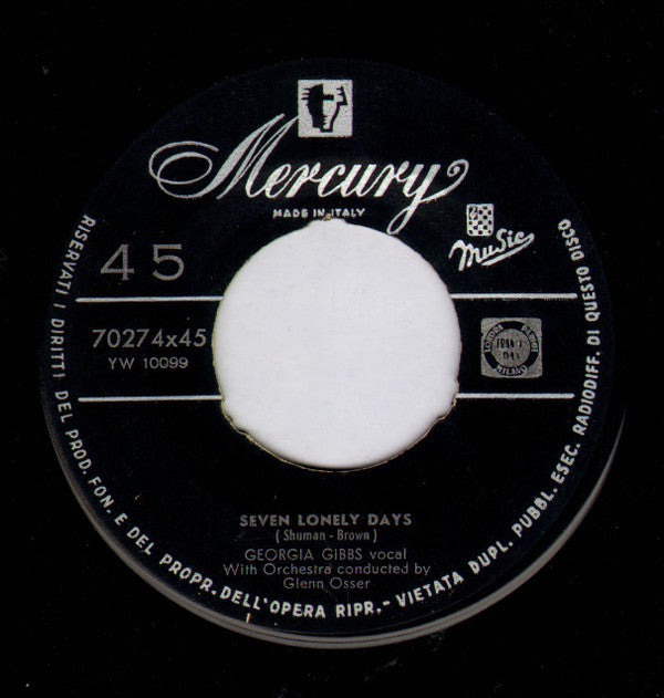 Georgia Gibbs : Seven Lonely Days / I Love Paris (7")