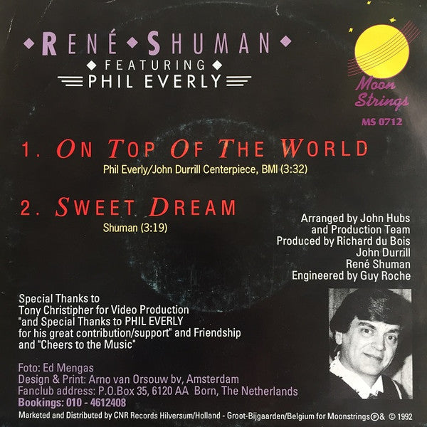 René Shuman featuring Phil Everly : On Top Of The World (7", Single)