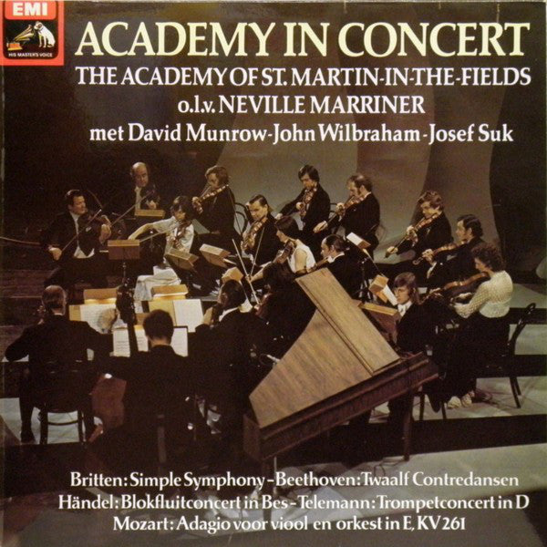 The Academy Of St. Martin-in-the-Fields O.l.v. Sir Neville Marriner Met David Munrow ∙ John Wilbraham ∙ Josef Suk : Academy In Concert (LP, Comp)