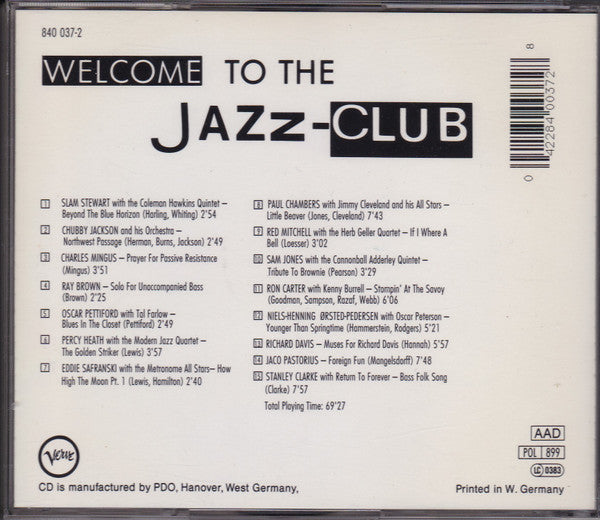Various : Jazz-Club • Bass (CD, Comp)