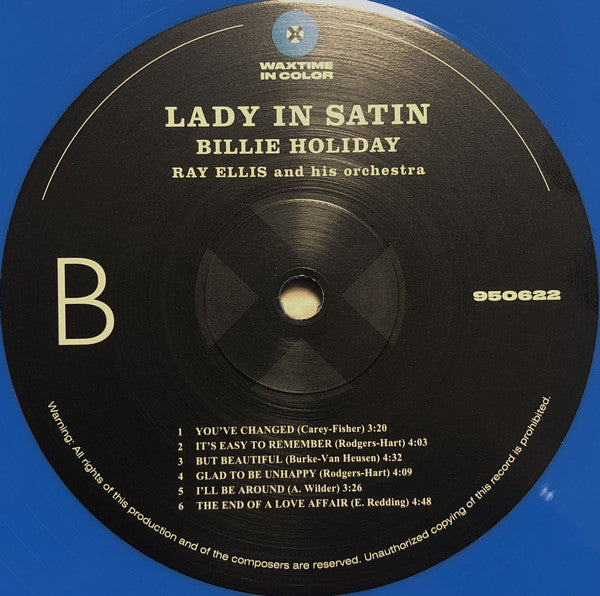 Billie Holiday With Ray Ellis And His Orchestra : Lady In Satin (LP, Album, Ltd, RE, RM, Blu)
