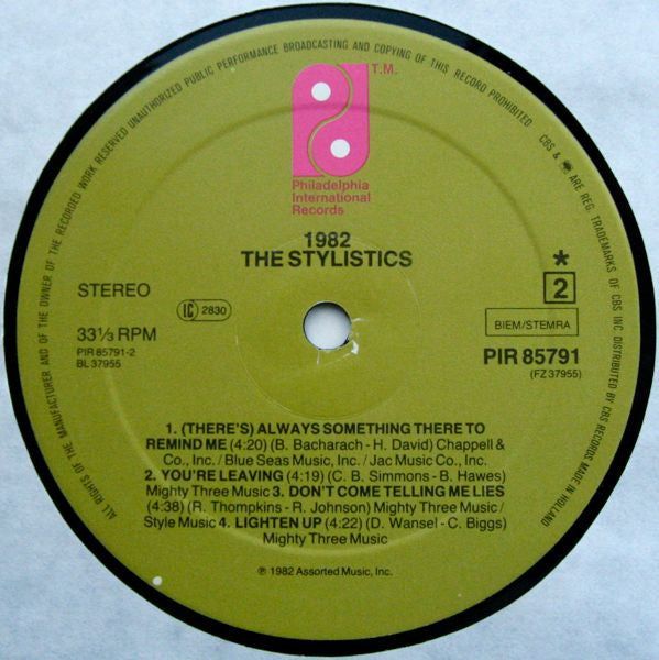 The Stylistics : 1982 (LP, Album)