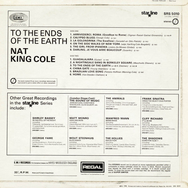 Nat King Cole : To The Ends Of The Earth (LP, Comp)