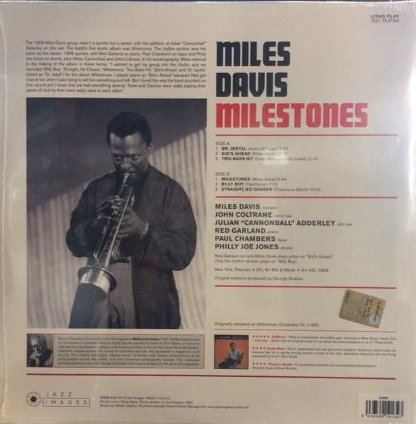 Miles Davis : Milestones (LP, Album, Ltd, RE, RM, 180)