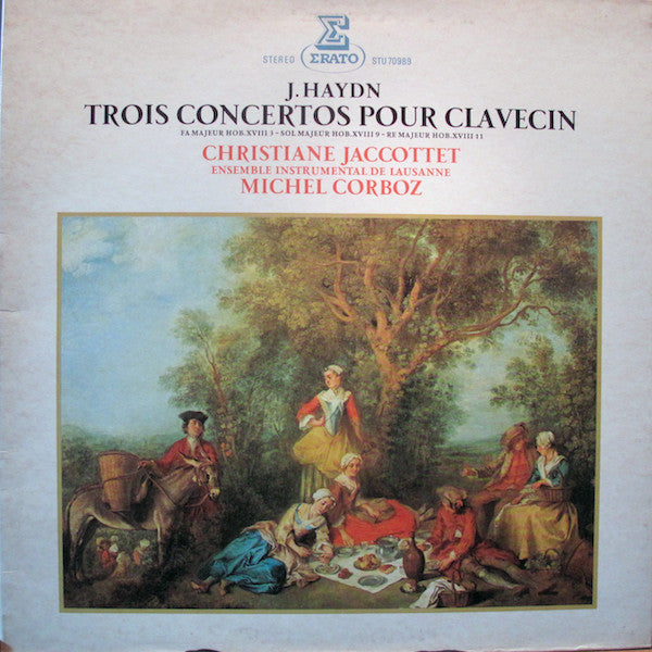 Joseph Haydn - Christiane Jaccottet, Ensemble Instrumental De Lausanne : Trois Concertos Pour Clavecin (LP, Gat)