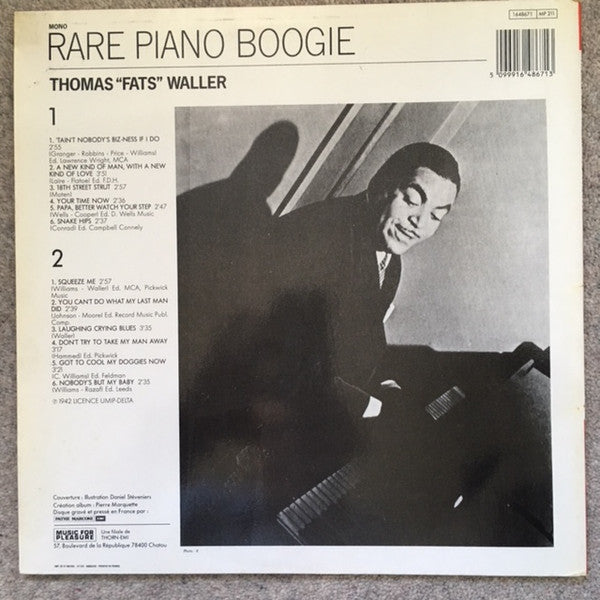 Fats Waller : Rare Piano Boogie (LP, Mono, RE)