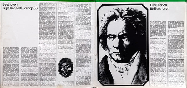 Ludwig van Beethoven - Berliner Philharmoniker, David Oistrach, Mstislav Rostropovich, Sviatoslav Richter, Herbert von Karajan : Tripelkonzert C-Dur Op.56 (LP)