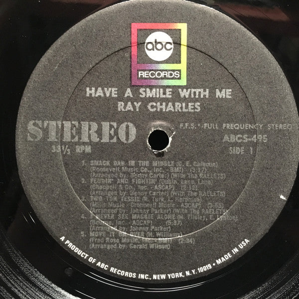Ray Charles : Have A Smile With Me (LP, Album, RE)