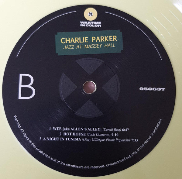 Charlie Parker Featuring Dizzy Gillespie, Bud Powell, Charles Mingus, Max Roach : Jazz At Massey Hall (LP, Album, Ltd, RE, RM, Yel)