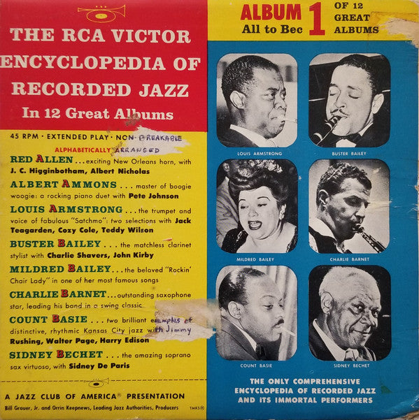 Various : The RCA Victor Encyclopedia Of Recorded Jazz: Album 1 All to Bec (2x7", EP, Comp)