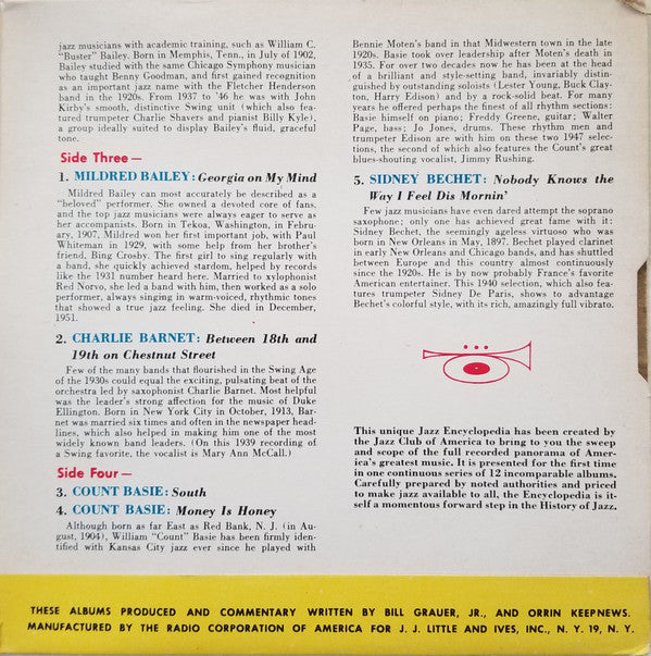 Various : The RCA Victor Encyclopedia Of Recorded Jazz: Album 1 All to Bec (2x7", EP, Comp)