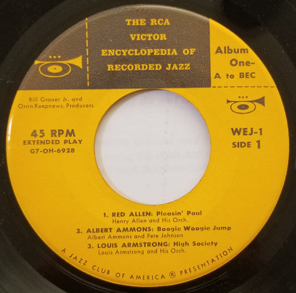 Various : The RCA Victor Encyclopedia Of Recorded Jazz: Album 1 All to Bec (2x7", EP, Comp)