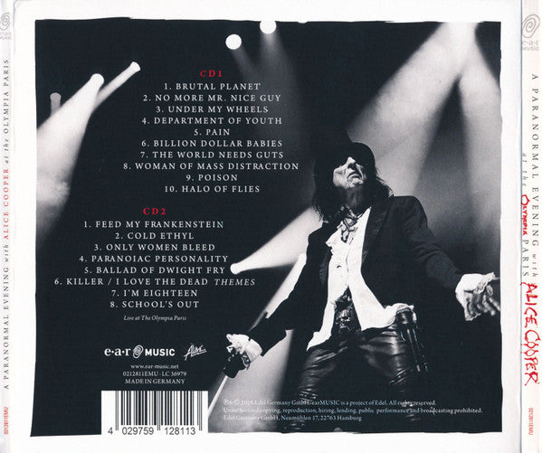 Alice Cooper (2) : A Paranormal Evening With Alice Cooper At The Olympia Paris (2xCD, Album)