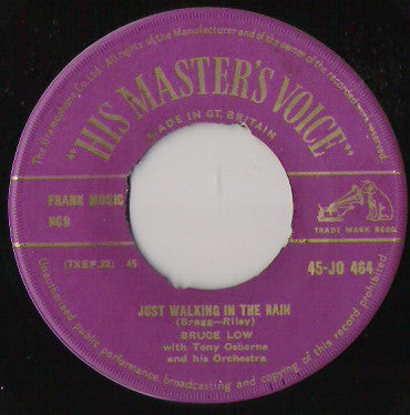 Bruce Low : Just Walking In The Rain  /  Cindy Oh Cindy (7", Single, Mono, Exp)