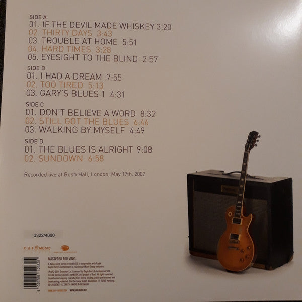 Gary Moore : Live At Bush Hall 2007 (2xLP, Album, Ltd, 180 + CD, Album + Ltd, Num, RE)