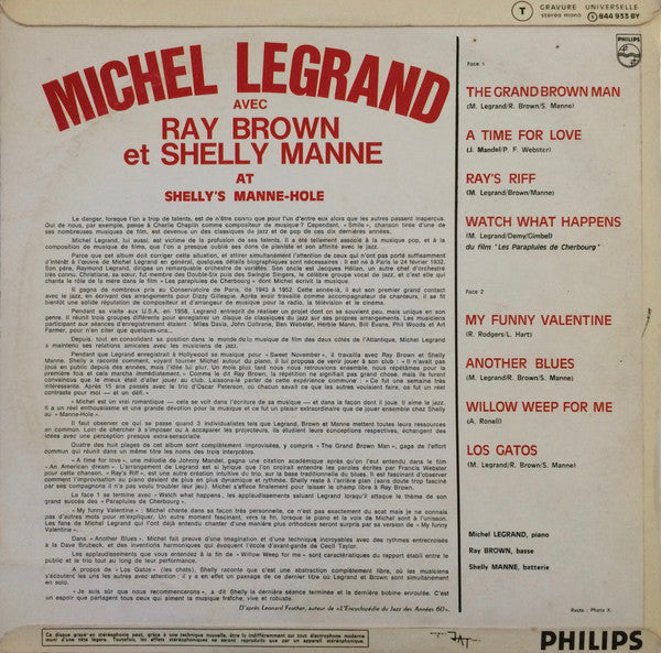 Michel Legrand : At Shelly's Manne-Hole (LP, Album)