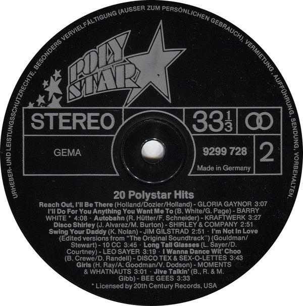 Various : 20 Polystar Hits (LP, Comp)