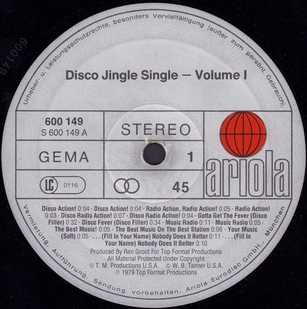 Ren Groot : Disco Jingle Single Volume 1 (12")