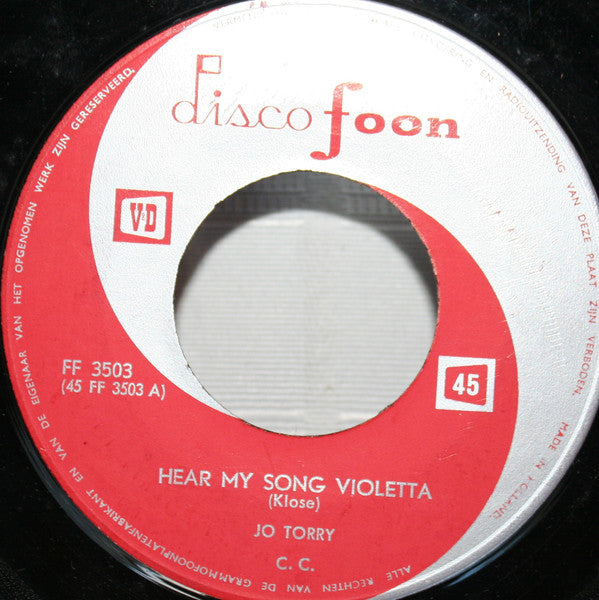 Jo Torry : Hear My Song Violettta (7", Single)