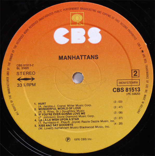 The Manhattans* : The Manhattans (LP, Album)