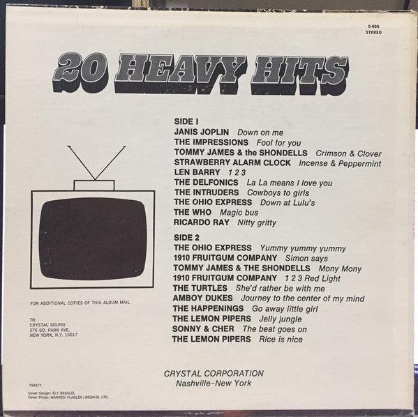 Various : 20 Heavy Hits (LP, Comp)