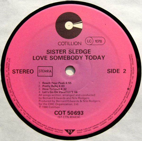 Sister Sledge : Love Somebody Today (LP, Album)