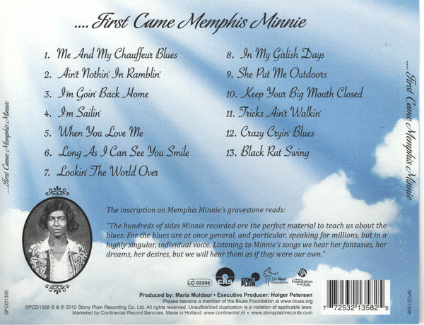 Maria Muldaur, Rory Block, Ruthie Foster, Bonnie Raitt, Phoebe Snow, Koko Taylor : .... First Came Memphis Minnie (CD, Album)