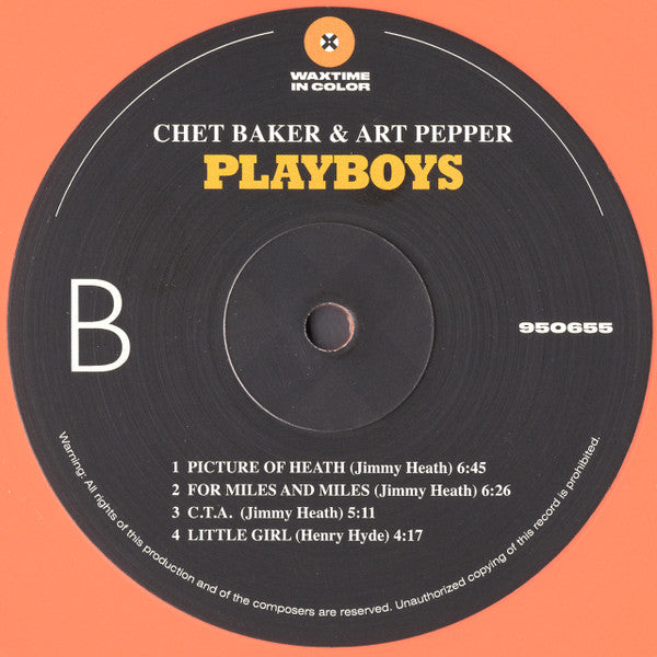 Chet Baker & Art Pepper : Playboys (LP, Album, Ltd, RE, Ora)