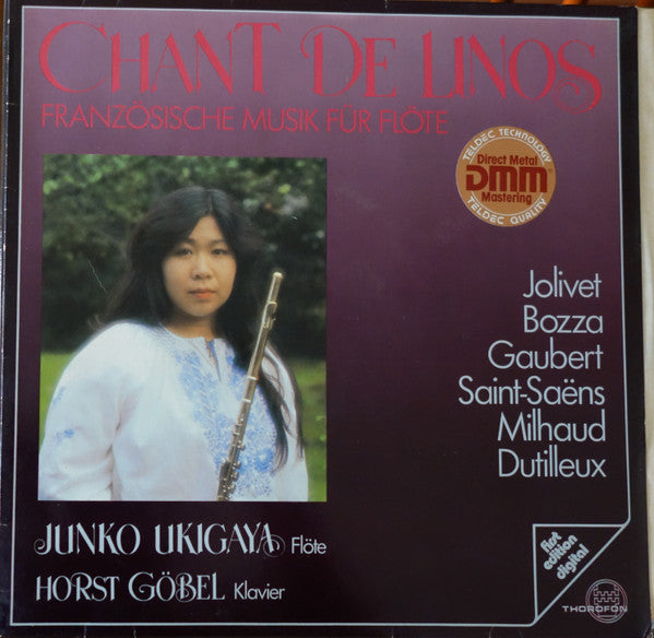 Junko Ukigaya, Horst Göbel : Chant De Linos - Französische Musik Für Flöte (LP, Album)