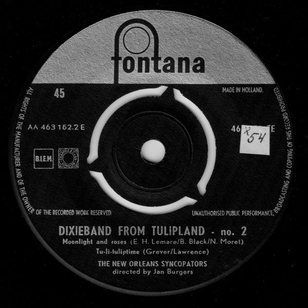 The New Orleans Syncopators : Dixieband From Tulipland No 2 (7", EP)