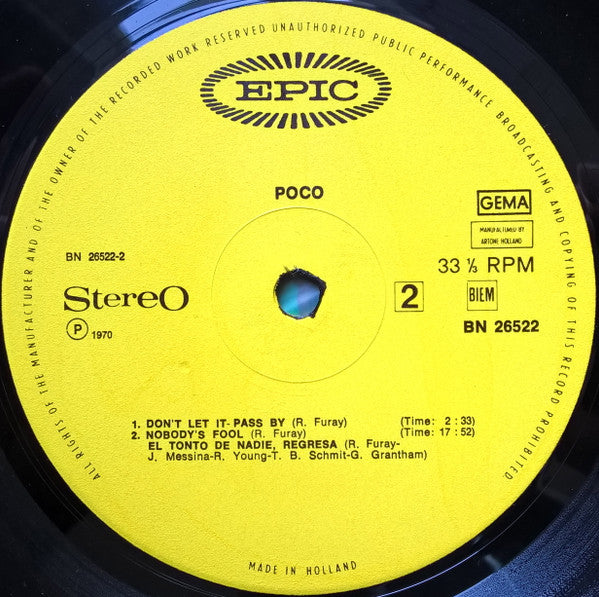 Poco (3) : Poco (LP, Album)