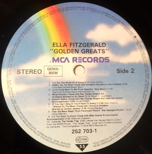 Ella Fitzgerald : Golden Greats - 20 Original Recordings (LP, Comp)