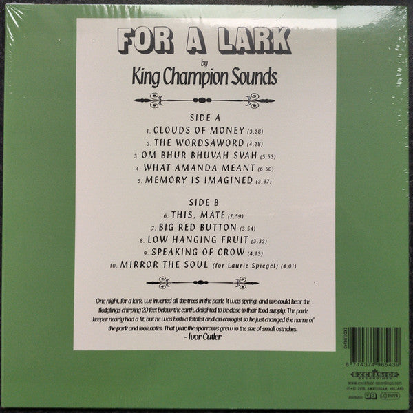 King Champion Sounds : For A Lark (LP, Album, Dar + CD, Album, Promo)