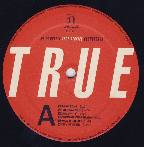 Various : True Stories: The Complete Soundtrack (2xLP, Album, RE)