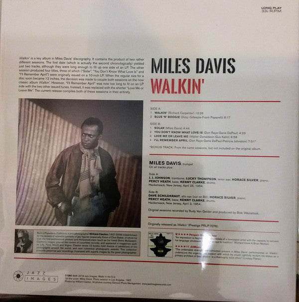 Miles Davis : Walkin' (LP, Album, Num, Gat)