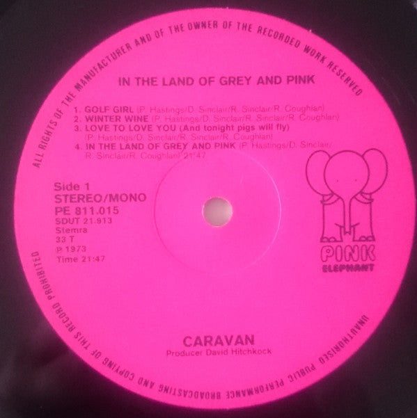 Caravan : In The Land Of Grey And Pink (LP, Album, RE, Pin)